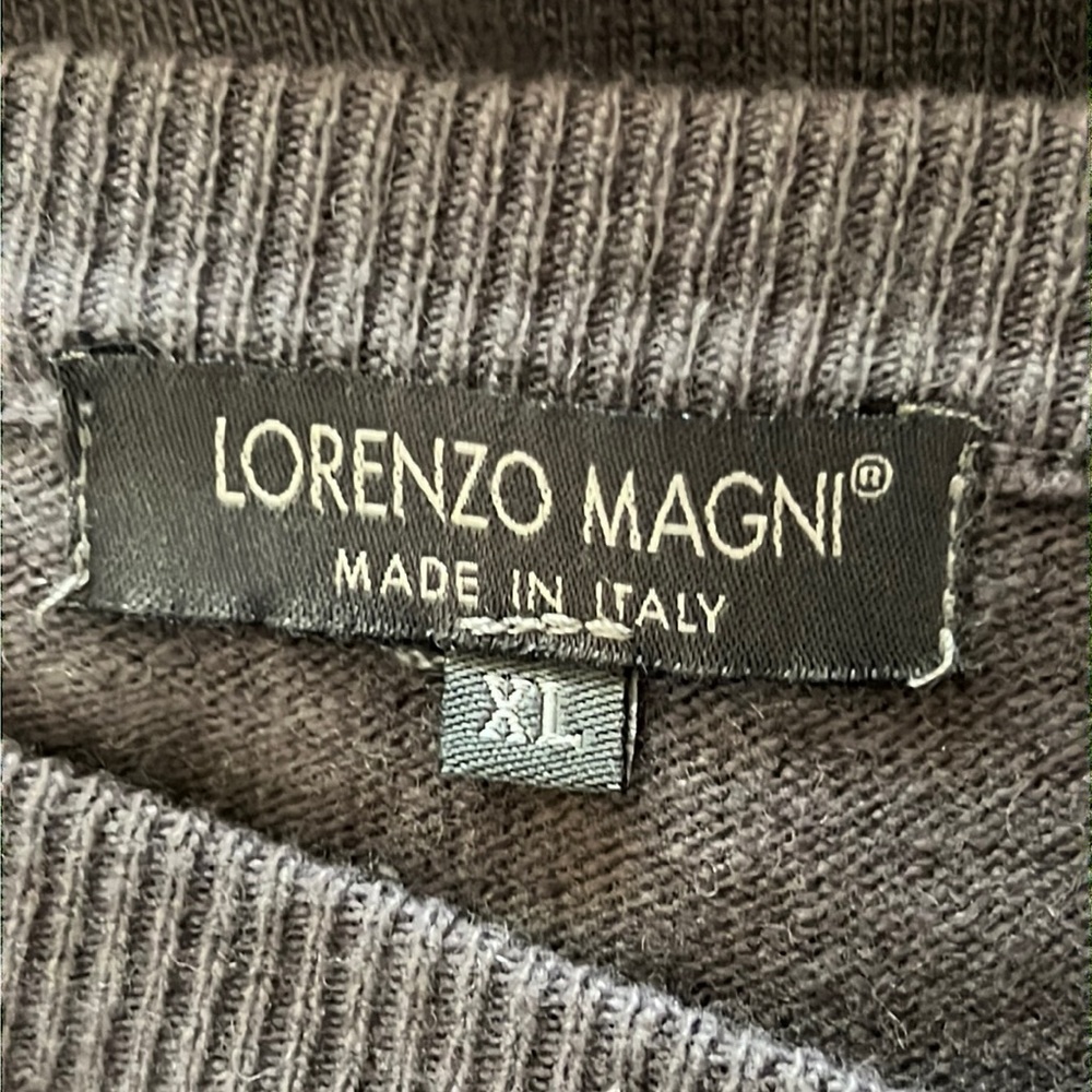Lorenzo Magini Made in Italy Wool & Cashmere Blend‎ Gray Vneck Sweater, Sz XL - Picture 3 of 7